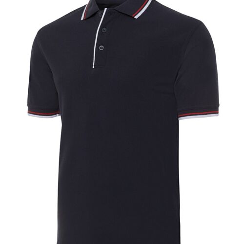 JB's  DOUBLE CONTRAST POLO   NAVY/RD/WHITE-S Thumbnail