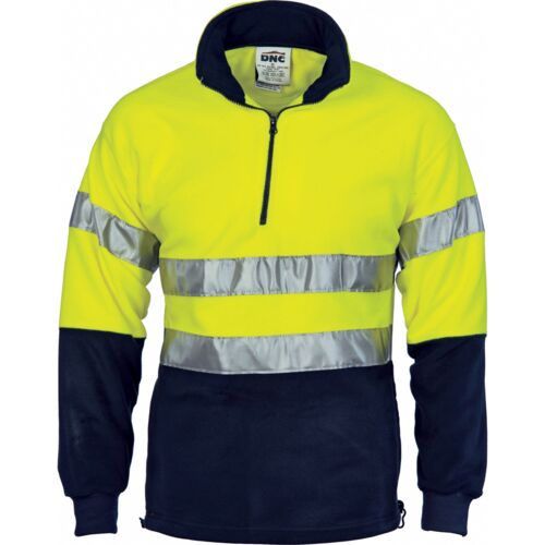 HiVis Two Tone 1/2 Zip Polar Fleece with CSR R/Tape Thumbnail