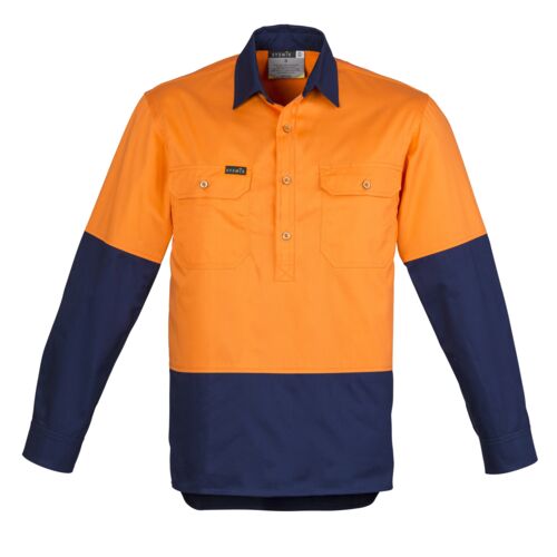 Mens Closed Front Long Sleeve Shirt Thumbnail