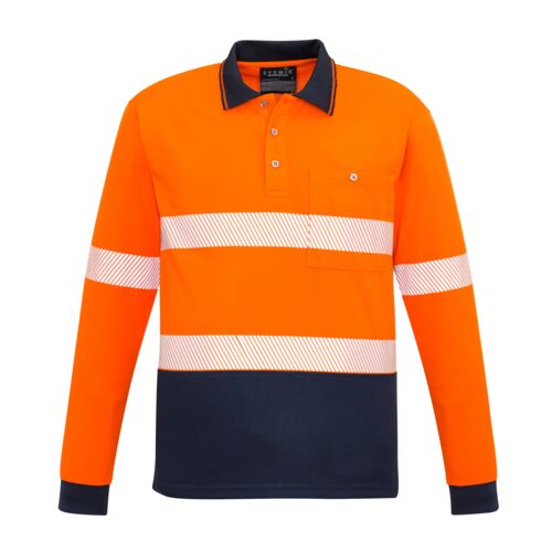 Unisex Hi Vis Segmented Tape Long Sleeve Polo Thumbnail