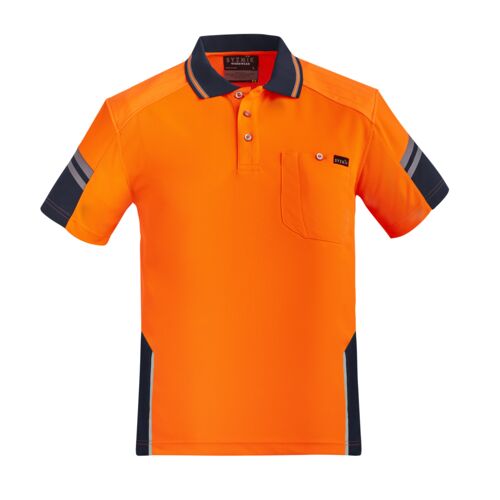 Mens Hi Vis Reinforced Squad Short Sleeve Polo Thumbnail