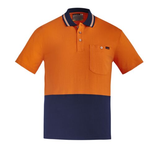 Mens Hi Vis Cotton Short Sleeve Polo Thumbnail
