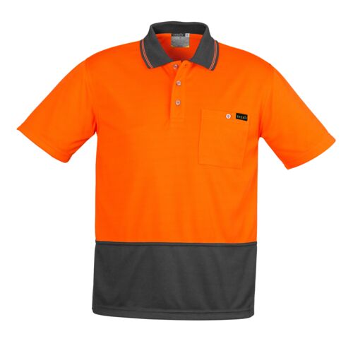 Mens Hi Vis Comfort Back Short Sleeve Polo Thumbnail