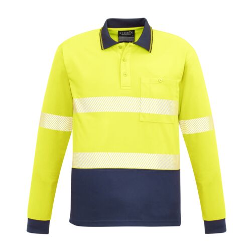 Unisex Hi Vis Segmented Tape Long Sleeve Polo Thumbnail