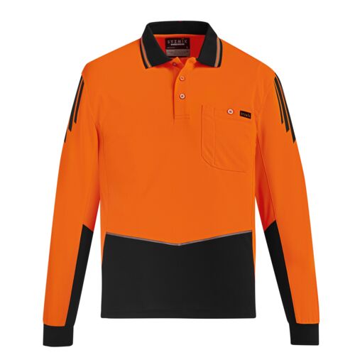 Mens Hi Vis Flux Long Sleeve Polo Thumbnail