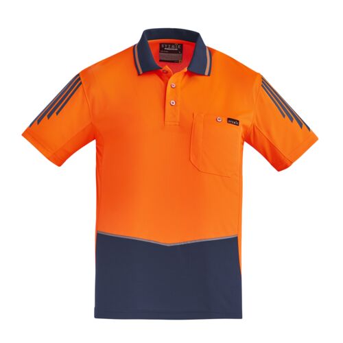 Mens Hi Vis Flux Short Sleeve Polo Thumbnail
