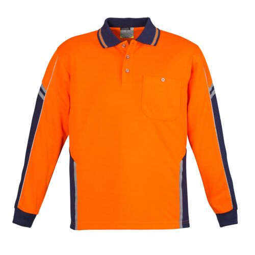 Mens Hi Vis Squad Long Sleeve Polo Thumbnail