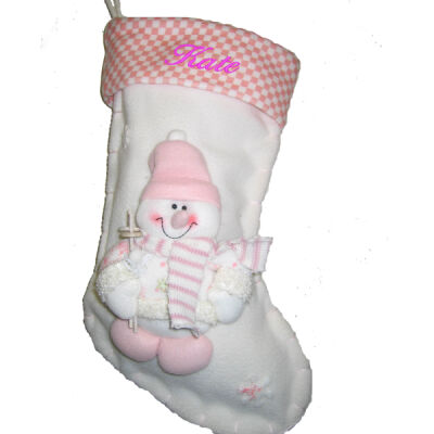 Pink Personalised Christmas Stocking Thumbnail