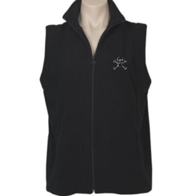 fleece skull - Ladies Poly Fleece Vest Thumbnail