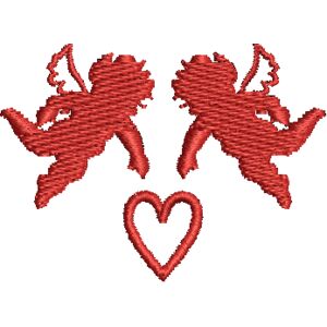 2 cupids & heart Thumbnail