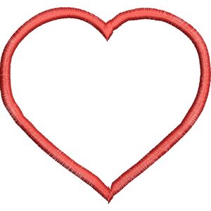 Heart outline 100mm Thumbnail
