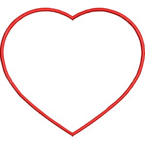 Heart outline 140mm Thumbnail
