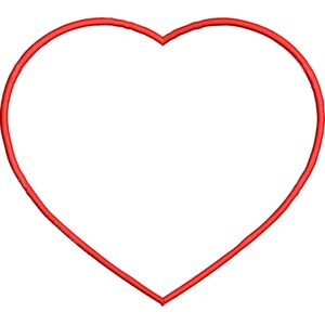Heart outline 200mm Thumbnail